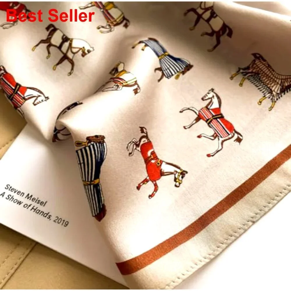 100% Mulberry Silk Square Scarf 21x21 Inches Fashion Accessory